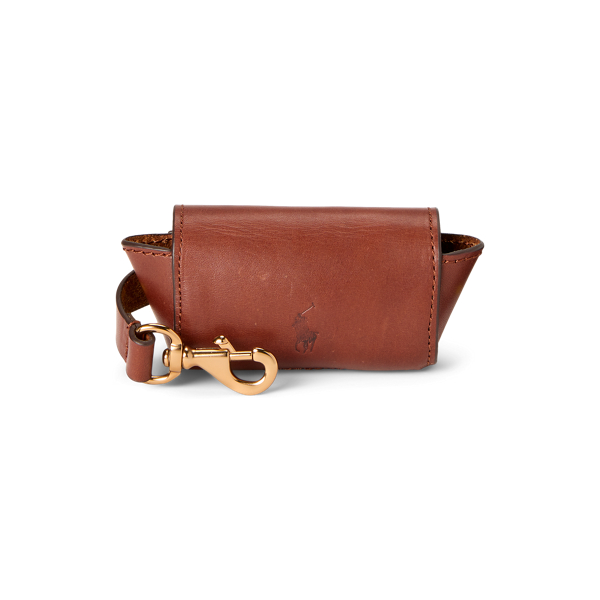 Vintage Tan Leather Dog Waste Bag Holder Polo Ralph Lauren Home 2