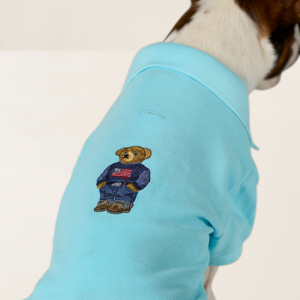 Polo Ralph Lauren 水藍色 Polo 熊棉質網眼小狗 Polo 衫 3
