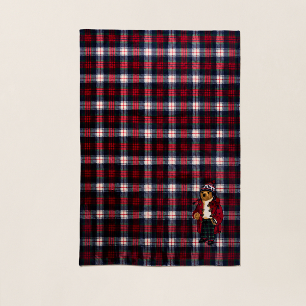 Holiday Polo Bear Throw Blanket