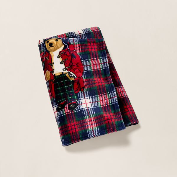 Holiday Polo Bear Throw Blanket