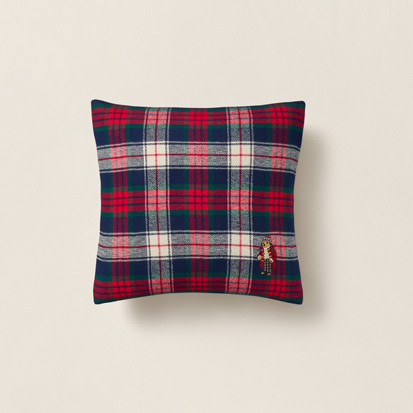 Holiday Polo Bear Throw Pillow