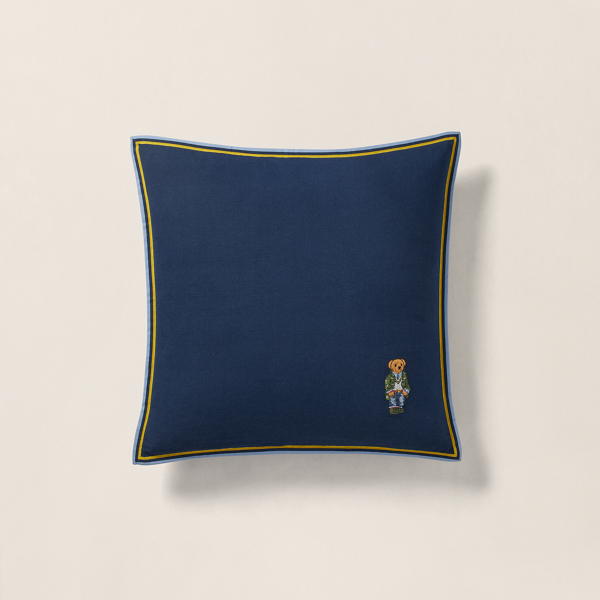 Navy Multi Heritage Polo Bear Throw Pillow Polo Ralph Lauren Home 1