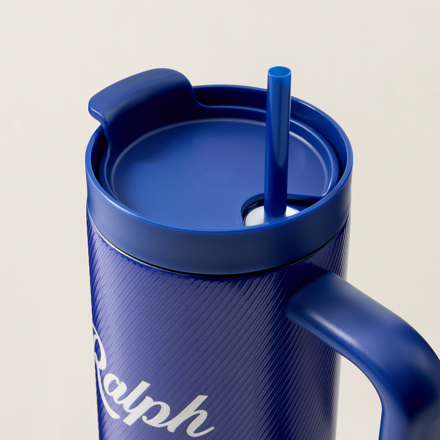 Ralph Lauren The Ralph Water Bottle & Straw, цвет: Синий / Белый — фото 2