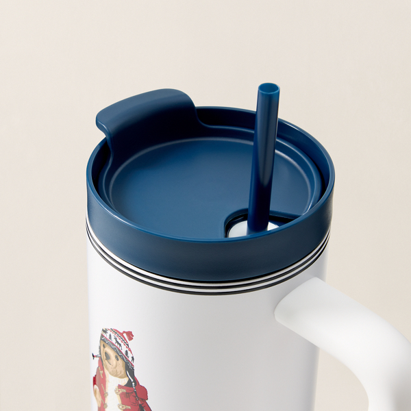 Polo Ralph Lauren Home Holiday Polo Bear Water Bottle & Straw 3