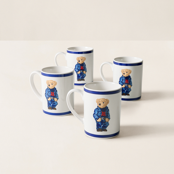 Denim Polo Bear Mug Gift Set 