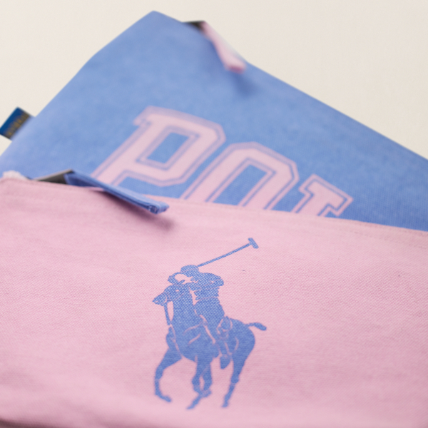 POLOラルフローレンクッション 2個セット/ピンクライトブルー＋ビスカウト羊羹 POLO RALPH LAUREN ポロ ラルフ ローレン リブハイソックス 2足
