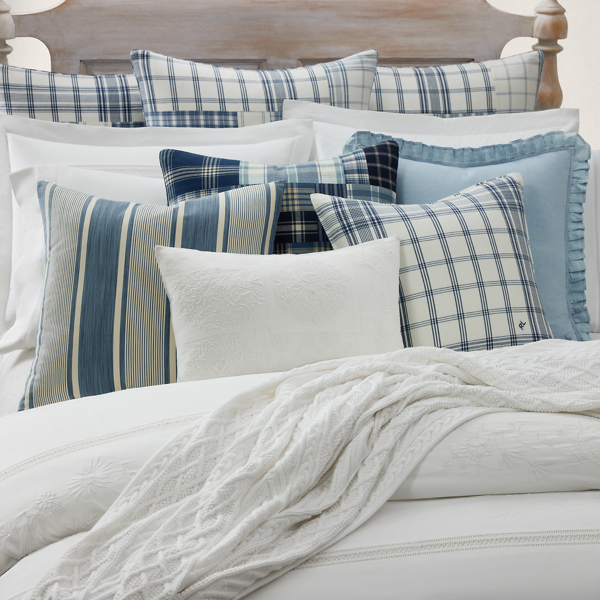 Coussin Rosetta Ralph Lauren Home en Cr&egrave;me authentique 3