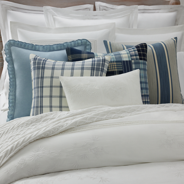 Coussin Christopher Ralph Lauren Home en Bleu/Blanc 3