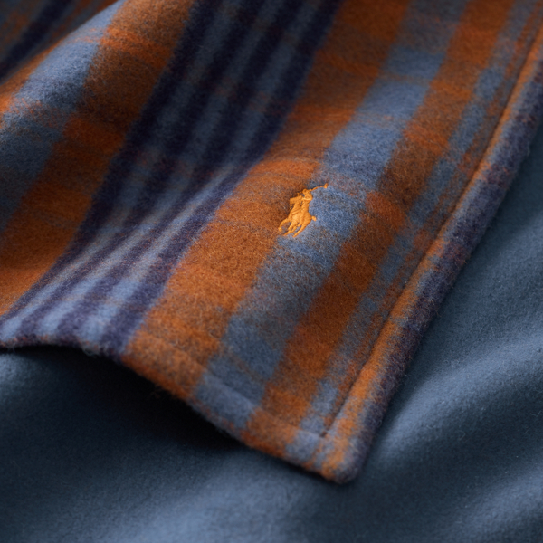 Ralph Lauren Home Codrington ブランケット Orange/Blue 2