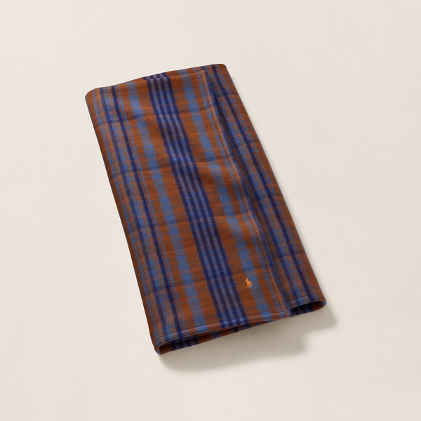Ralph Lauren Home Codrington ブランケット Orange/Blue 1