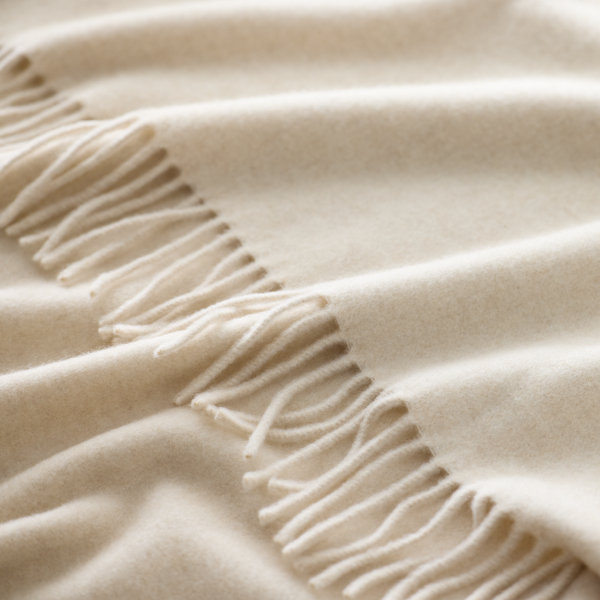 Cashmere Flat-Weave Throw Blanket
