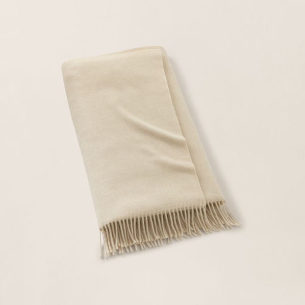 Cashmere Flat-Weave Throw Blanket