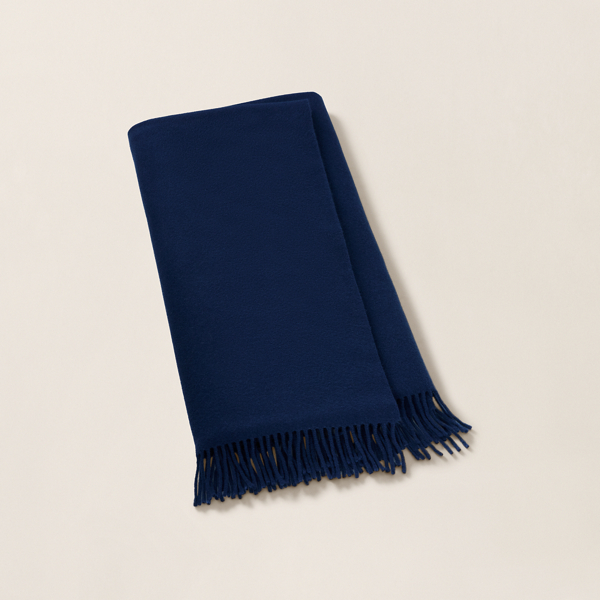 Cashmere Flat-Weave Throw Blanket