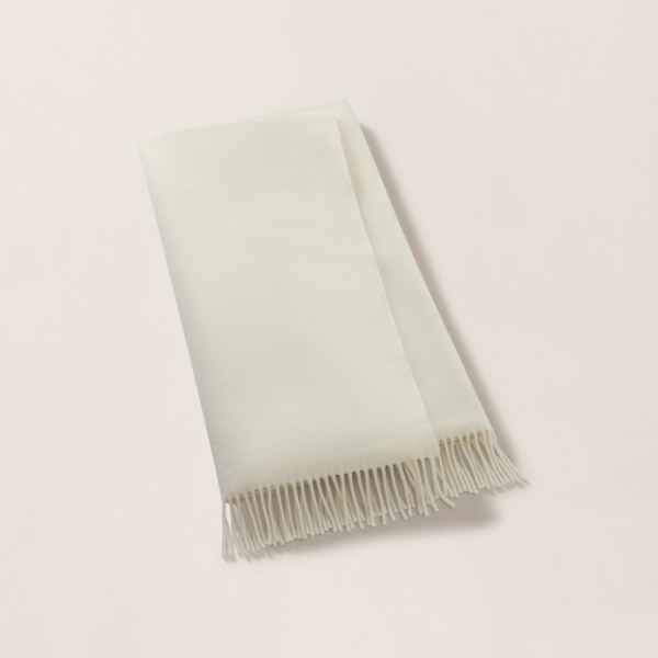 Cashmere Flat-Weave Throw Blanket
