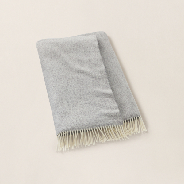 Soft Grey Jax Throw Blanket Ralph Lauren Home 1