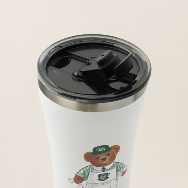Copo t&eacute;rmico Ralph's Coffee Polo Bear Ralph Lauren Home em Branco/Verde 2