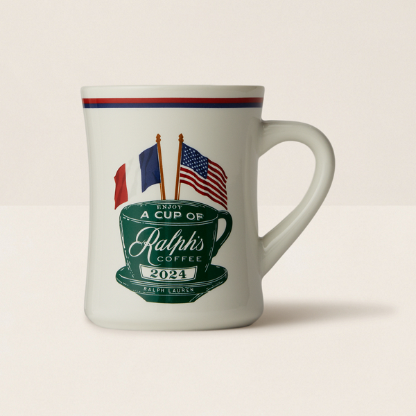 Green/White Ralph’s Coffee Flag Mug Ralph Lauren Home 1