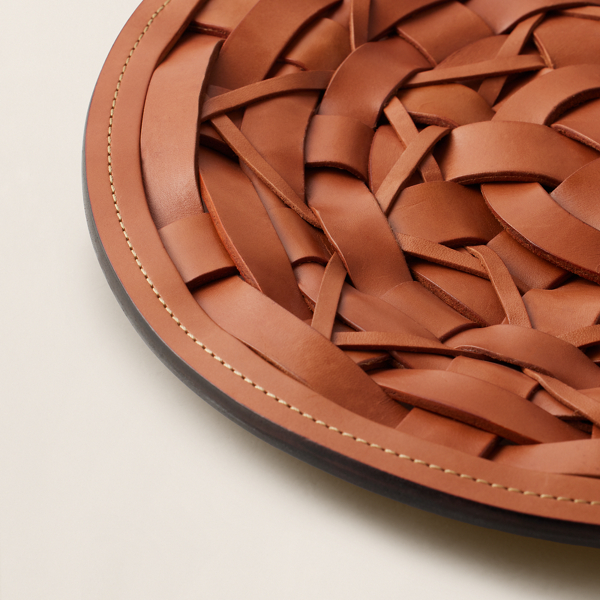 Preston Woven Leather Charger