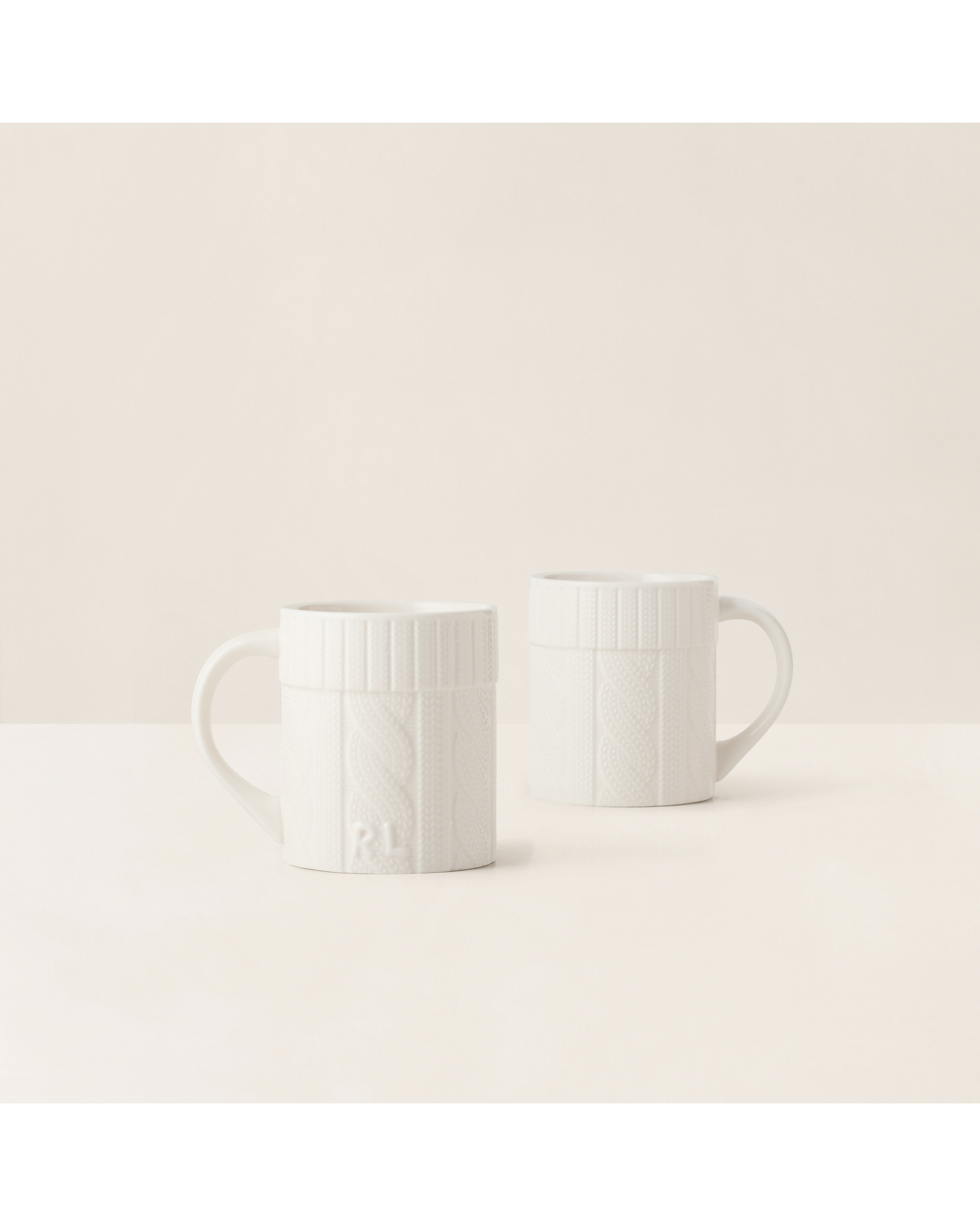Cable-Knit Ceramic Mug Gift Set