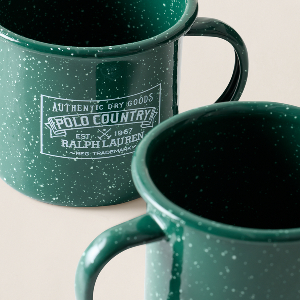 Ralph Lauren Home 폴로 컨트리 아웃도어 머그 기프트 세트 그린/화이트 2
