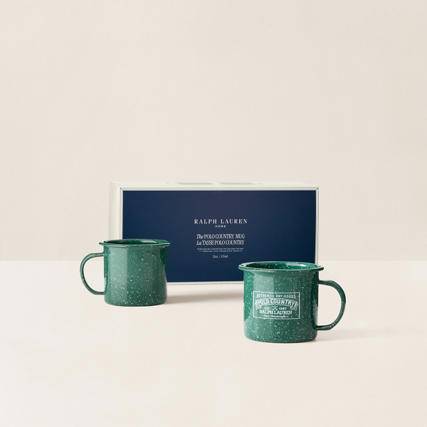 Ralph Lauren Home 폴로 컨트리 아웃도어 머그 기프트 세트 그린/화이트 3
