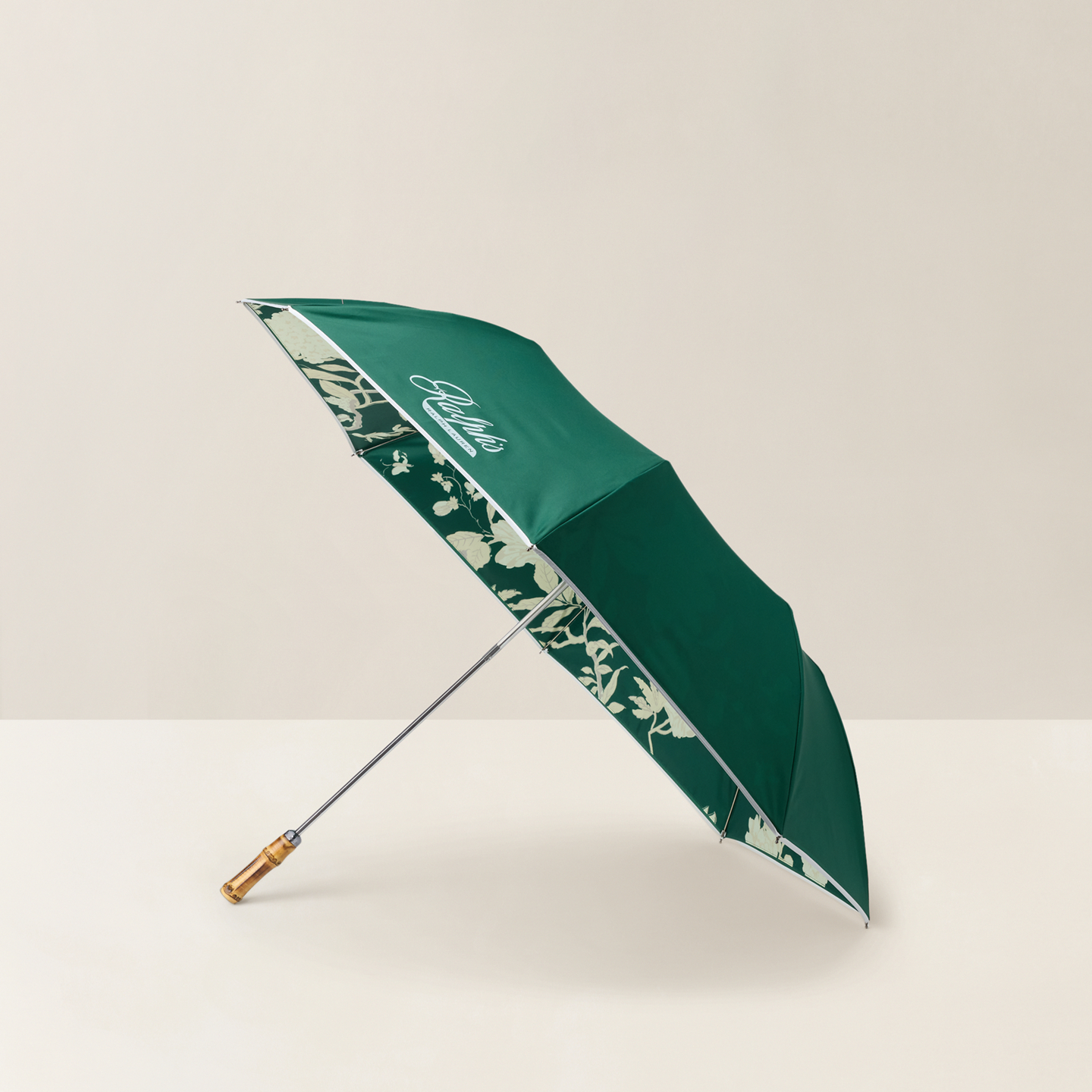 Зонты Ralph Lauren Ralph’s Coffee Collapsible Umbrella, цвет: Белый / Зелёный — фото 1