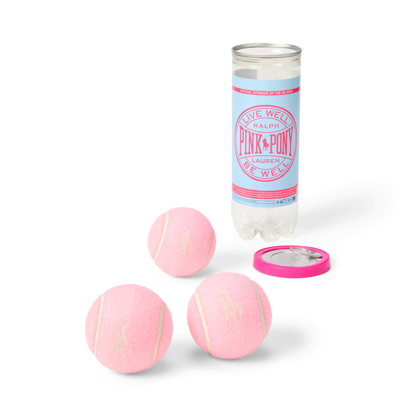 Ralph Lauren Pink Pony Tennis Ball Set, цвет: Розовый — фото 1