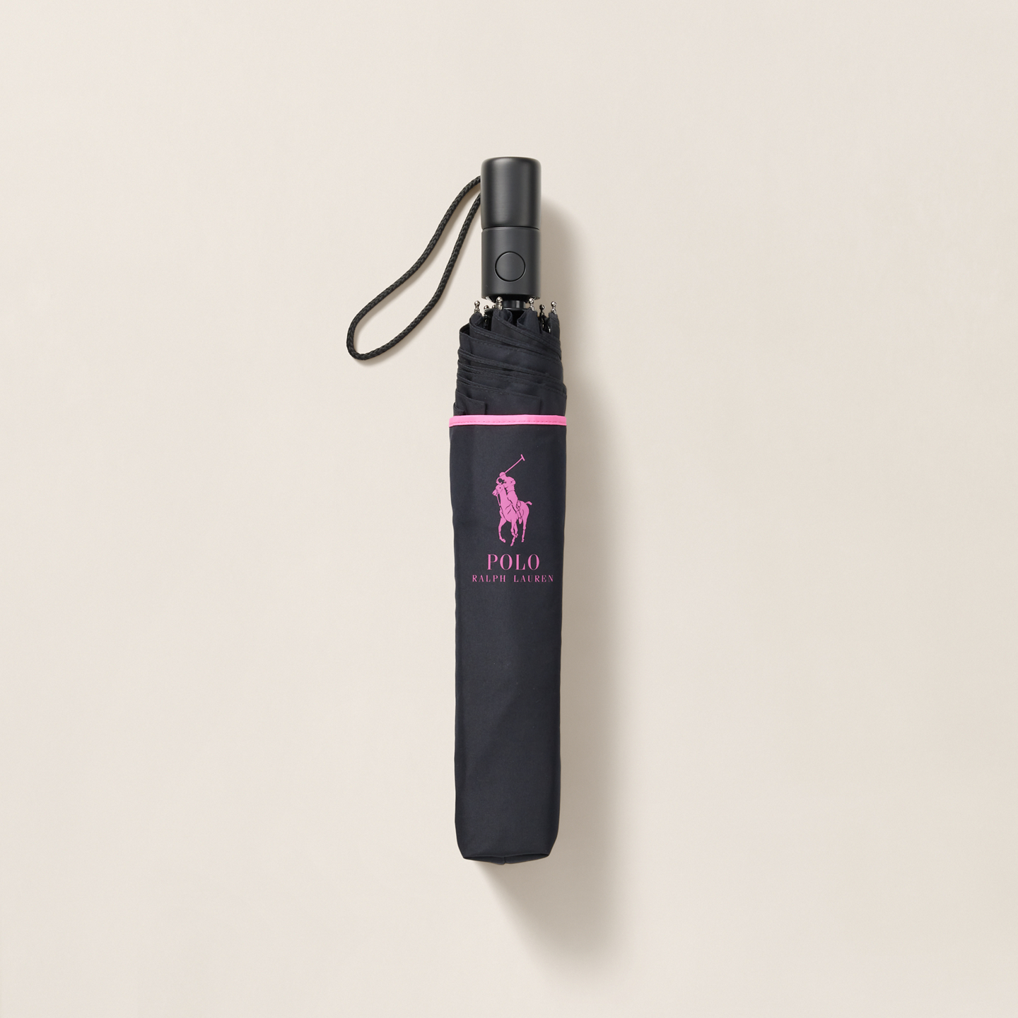 Зонты Ralph Lauren Pink Pony Collapsible Umbrella, цвет: Чёрный — фото 2