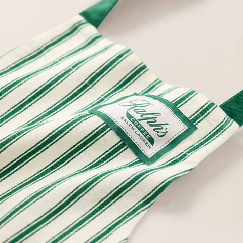 Ralph Lauren Ralph’s Coffee Striped Kids’ Apron, цвет: Зелёный / Белый