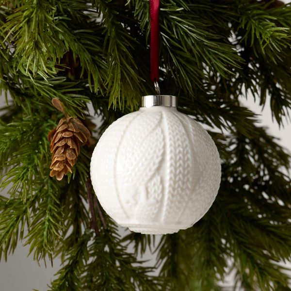Cable-Knit Ornament Gift Set