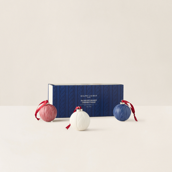Cable-Knit Ornament Gift Set