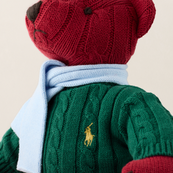 Cable-Knit Stuffed Bear
