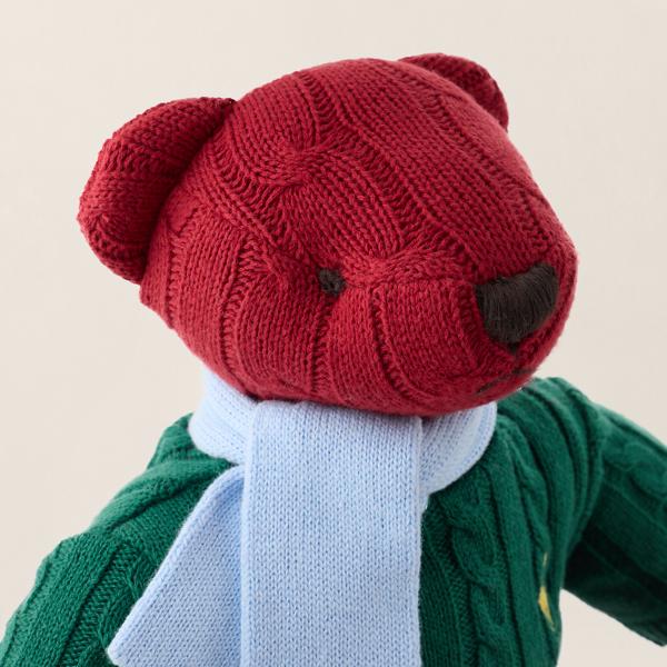 Cable-Knit Stuffed Bear