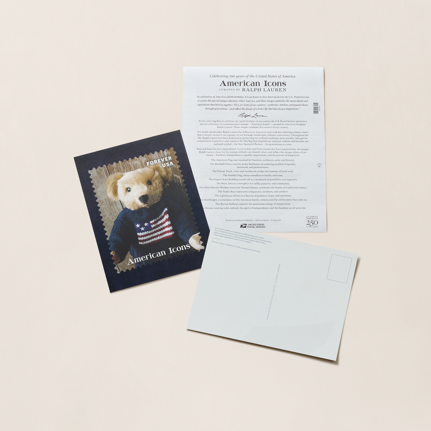 Ralph Lauren American Icons Postcard Set, цвет: Разноцветный — фото 1