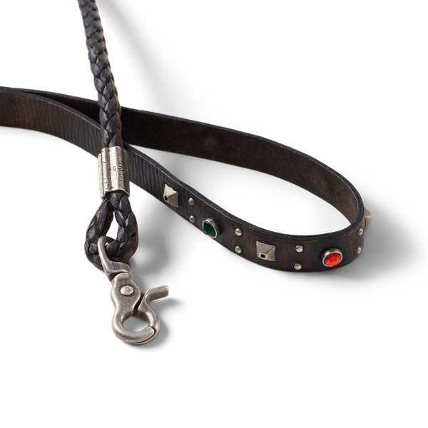 Studded Leather Dog Leash