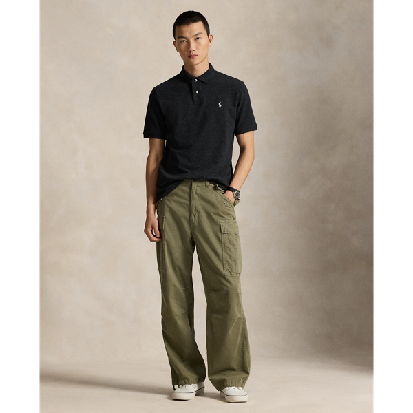 Black Marl Heather The Iconic Classic Fit Mesh Polo Polo Ralph Lauren 4