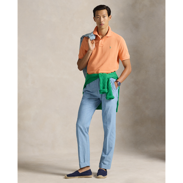 Pompano Orange The Iconic Classic Fit Mesh Polo Polo Ralph Lauren 4