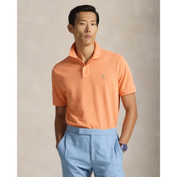 Pompano Orange The Iconic Classic Fit Mesh Polo Polo Ralph Lauren 1