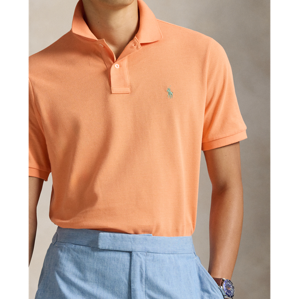 Pompano Orange The Iconic Classic Fit Mesh Polo Polo Ralph Lauren 6