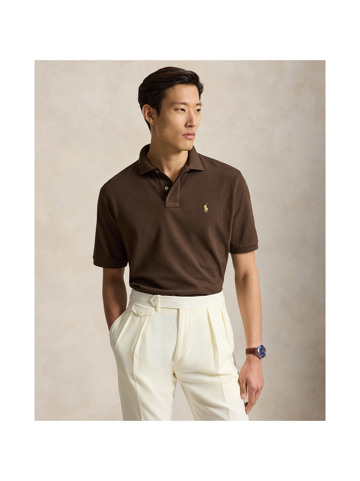 Мужские рубашки Ralph Lauren The Iconic Mesh Polo Shirt - All Fits — фото 5