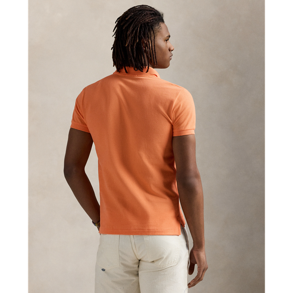 Classic Peach Slim Fit Mesh Polo Shirt Polo Ralph Lauren 5
