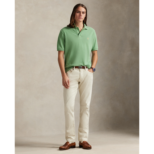 Slim fit mesh Polo-shirt Polo Ralph Lauren in Outback green 4