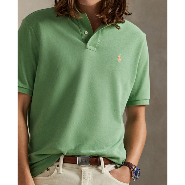 Slim fit mesh Polo-shirt Polo Ralph Lauren in Outback green 6