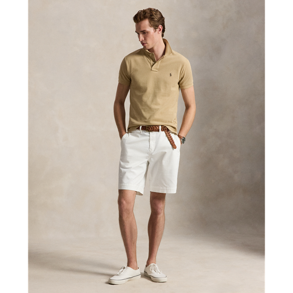 Slim fit mesh Polo-shirt Polo Ralph Lauren in Vintage khaki 4