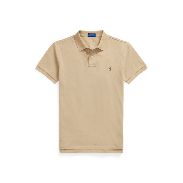 Slim fit mesh Polo-shirt Polo Ralph Lauren in Vintage khaki 2