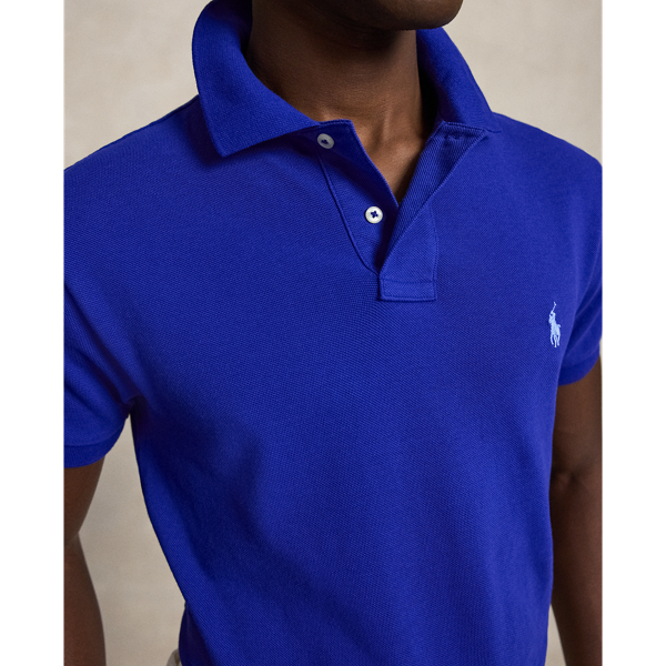 Polo en coton piqu&eacute; Slim Fit Polo Ralph Lauren en Azur classique 6