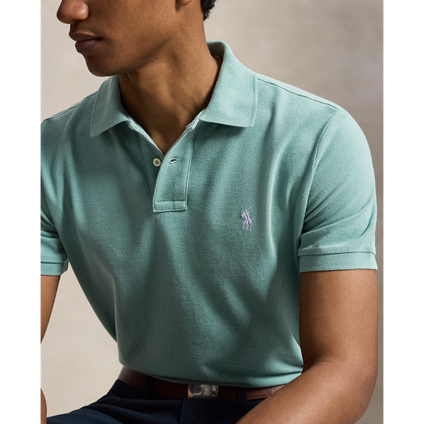 Polo en coton piqu&eacute; Slim Fit Polo Ralph Lauren en Vert paysager 6