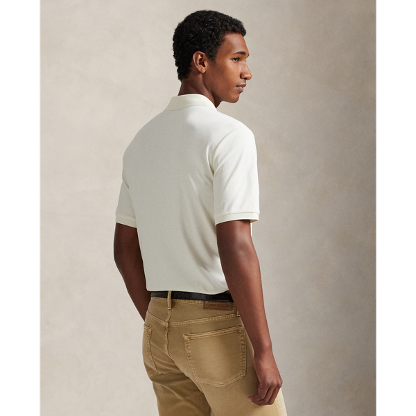 Pale Cream Classic Fit Soft Cotton Polo Shirt Polo Ralph Lauren 5