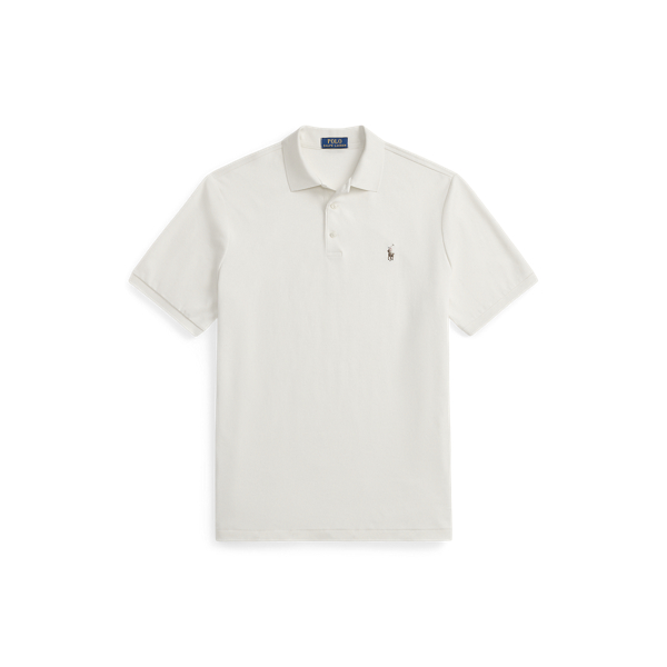 Pale Cream Classic Fit Soft Cotton Polo Shirt Polo Ralph Lauren 2