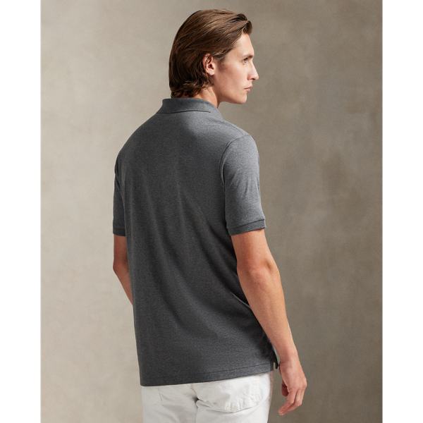 Medium Flannel Heather Classic Fit Soft Cotton Polo Shirt Polo Ralph Lauren 5